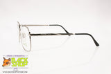 GALILEO mod. MEU F14 Monsieur Gentleman eyeglass frame full silver, Rectangular rims, New Old Stock