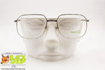 GALILEO mod. MEU F14 Monsieur Gentleman eyeglass frame full silver, Rectangular rims, New Old Stock