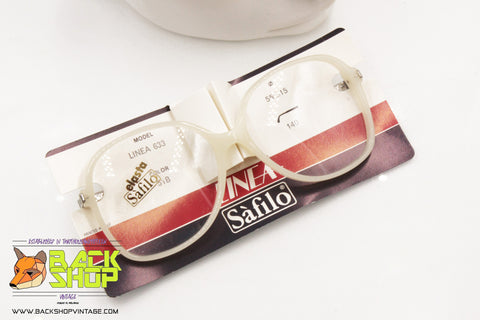 SAFILO mod. LINEA 633 Vintage 80s eyeglass frame white, Women eyeglass, New Old Stock 1980s