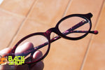 CRISTIAN LE ROI Vintage eyeglass frame iridescent and marbled cherry red, New Old Stock