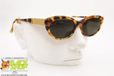 EXCELSIOR mod. S6 22 Vintage italian sunglasses, cat eye women oval tortoise brown, New Old Stock 1980s