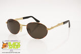 TEEN UP by PIAVE mod. 1417 Vintage Round Sunglasses, Tortoise rims & golden, New Old Stock 1980s
