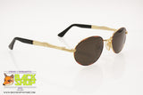 TEEN UP by PIAVE mod. 1417 Vintage Round Sunglasses, Tortoise rims & golden, New Old Stock 1980s