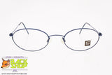 TRY mod. B614 197, Oval blue eyeglass frame women flexible metal arms, New Old Stock