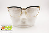 GALILEO mod. SHINE-04  Vintage Frame browline glasses Golden & Black, Old style design, New Old Stock 1980s