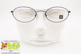 TRY mod. B614 197, Oval blue eyeglass frame women flexible metal arms, New Old Stock