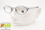 TRY mod. B614 197, Oval blue eyeglass frame women flexible metal arms, New Old Stock