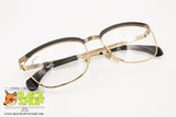 GALILEO mod. SHINE-04  Vintage Frame browline glasses Golden & Black, Old style design, New Old Stock 1980s