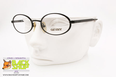 GENNY mod. 650 5247, Vintage oval eyeglass frame black, New Old Stock 1980s