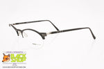 MOMO DESIGN mod. MV 21 301, Half rimmed eyeglass frame nylor black, New Old Stock