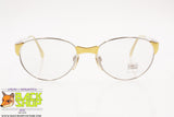 ENRICO COVERI Vintage round eyeglass frame, Golden & Silver refelctive, New Old Stock 1990s