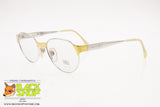 ENRICO COVERI Vintage round eyeglass frame, Golden & Silver refelctive, New Old Stock 1990s