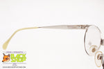 ENRICO COVERI Vintage round eyeglass frame, Golden & Silver refelctive, New Old Stock 1990s