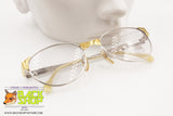 ENRICO COVERI Vintage round eyeglass frame, Golden & Silver refelctive, New Old Stock 1990s