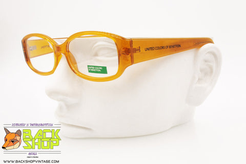 UNITED COLORS of BENETTON mod. BE103 04, Orange eyeglass frame plastic, New Old Stock 1990s