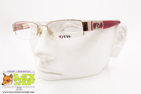 EXESS mod. 3554 7171, Eyeglass frame women classic office pink & red with strass, New Old Stock