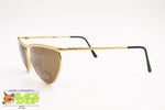 LAURA BIAGIOTTI T116/S Vintage women sunglasses, golden frame half lunettes, New Old Stock 1990s