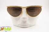 LAURA BIAGIOTTI T116/S Vintage women sunglasses, golden frame half lunettes, New Old Stock 1990s