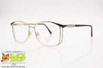 ATELIER GIANINO mod. AG 203 Vintage squared glasses frame, black and golden dappled, New Old Stock 1970s