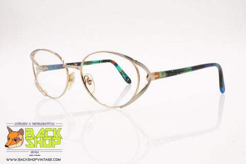 SFEROFLEX mod. PAT 2428 Vintage round medium eyeglass frame women, Pop coloration, New Old Stock 1980s