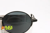 CHARRO mod. CH 09-1, Vintage sunglasses steampunk black round lenses, New Old Stock 1990s