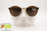 LUXOTTICA mod. 7097 G482 Vintage round Sunglasses, gold plated 18K GEP, New Old Stock 1980s