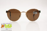 LUXOTTICA mod. 7097 G482 Vintage round Sunglasses, gold plated 18K GEP, New Old Stock 1980s