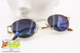 ALASKA ADVENTURE mod. AL 158 01, Vintage round sunglasses, mirrored blue lenses, New Old Stock 1980s