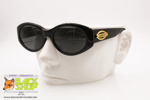 LORIS AZZARO Paris mod. L.A. 21 Vintage Sunglasses, black lucite, New Old Stock 1990s