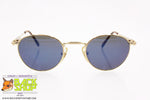 ALASKA ADVENTURE mod. AL 158 01, Vintage round sunglasses, mirrored blue lenses, New Old Stock 1980s
