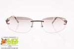 BASILE mod. BA4301 40, Vintage women sunglasses rimless made in Italy, New Old Stock 1980s