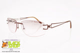 BASILE mod. BA4301 40, Vintage women sunglasses rimless made in Italy, New Old Stock 1980s