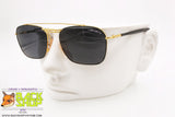 CARNABY'S mod. CY'S 72 02, Vintage aviator sunglasses made in Italy, black golden, New Old Stock 1980s