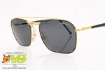 CARNABY'S mod. CY'S 72 02, Vintage aviator sunglasses made in Italy, black golden, New Old Stock 1980s