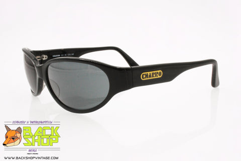 CHARRO mod. CH 26 NR, Vintage oval sunglasses big logo arms, New Old Stock 1990s