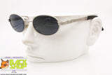 REVIVAL mod. R810 493, Vintage italian sunglasses oval, silver satin, New Old Stock 1990s