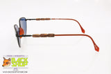 MISSONI mod. M 384/S Vintage Sunglasses, blue lenses wood inserts arms, New Old Stock 1990s