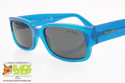 FREE LAND mod. FL 631 192, Vintage rectangular sunglasses, total blue, New Old Stock