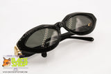 OUVERTURE by LASTES mod. MJ103 Vintage Sunglasses, black polygonal acetate, New Old Stock 1990s