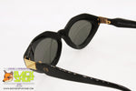 OUVERTURE by LASTES mod. MJ103 Vintage Sunglasses, black polygonal acetate, New Old Stock 1990s