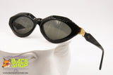 OUVERTURE by LASTES mod. MJ103 Vintage Sunglasses, black polygonal acetate, New Old Stock 1990s