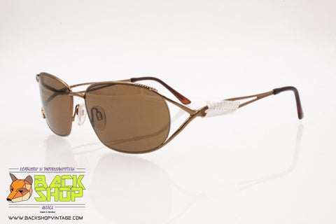 REVLON mod. RV 123 B81 Vintage women's Sunglasses, bronze intertwined arms, New Old Stock 1990s