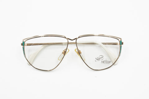 Metzler International Signée eyewear glasses, Vintage 1980s frame high design, Rare and collectible. New Old Stock