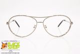 GIANFRANCO FERRE' mod. GF69701 , Vintage aviator frame women, strass silver, Vintage preowned