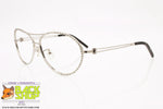 GIANFRANCO FERRE' mod. GF69701 , Vintage aviator frame women, strass silver, Vintage preowned