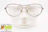 GIANFRANCO FERRE' mod. GF69701 , Vintage aviator frame women, strass silver, Vintage preowned