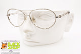 GIANFRANCO FERRE' mod. GF69701 , Vintage aviator frame women, strass silver, Vintage preowned