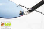 BURBERRY by SAFILO mod. B8932/S J49, Vintage mask sunglasses blue lens, Deadstock defects