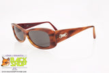 Vintage 1990s Sunglasses, Made in Italy, brown dappled & red acetate, New Old Stock