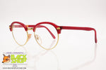 Red Round pantos & Golden eyeglass frame women, Vintage 1960s handcrafted, New Old Stock 1960s